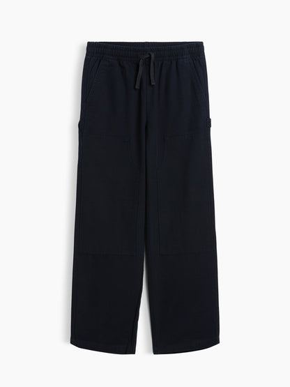 Lacivert Relaxed Pull-on Kanvas Carpenter Pantolon