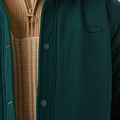 Lacoste Erkek Dik Yaka Çift Taraflı Koyu Yeşil Mont