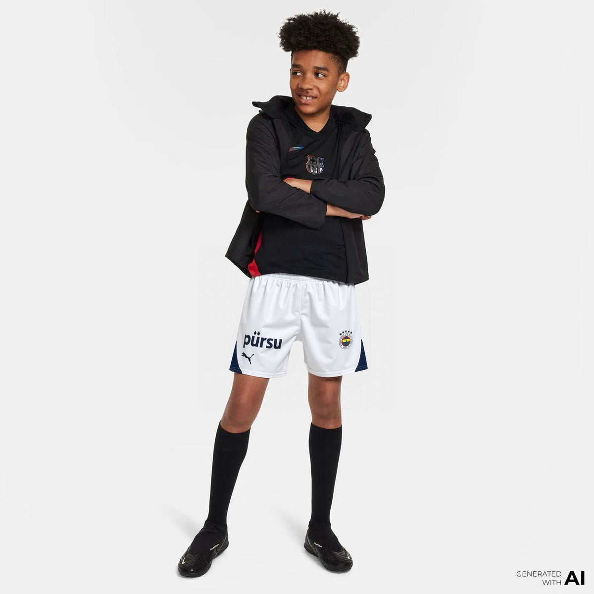 Puma Fsk Jr Çocuk Beyaz Şort