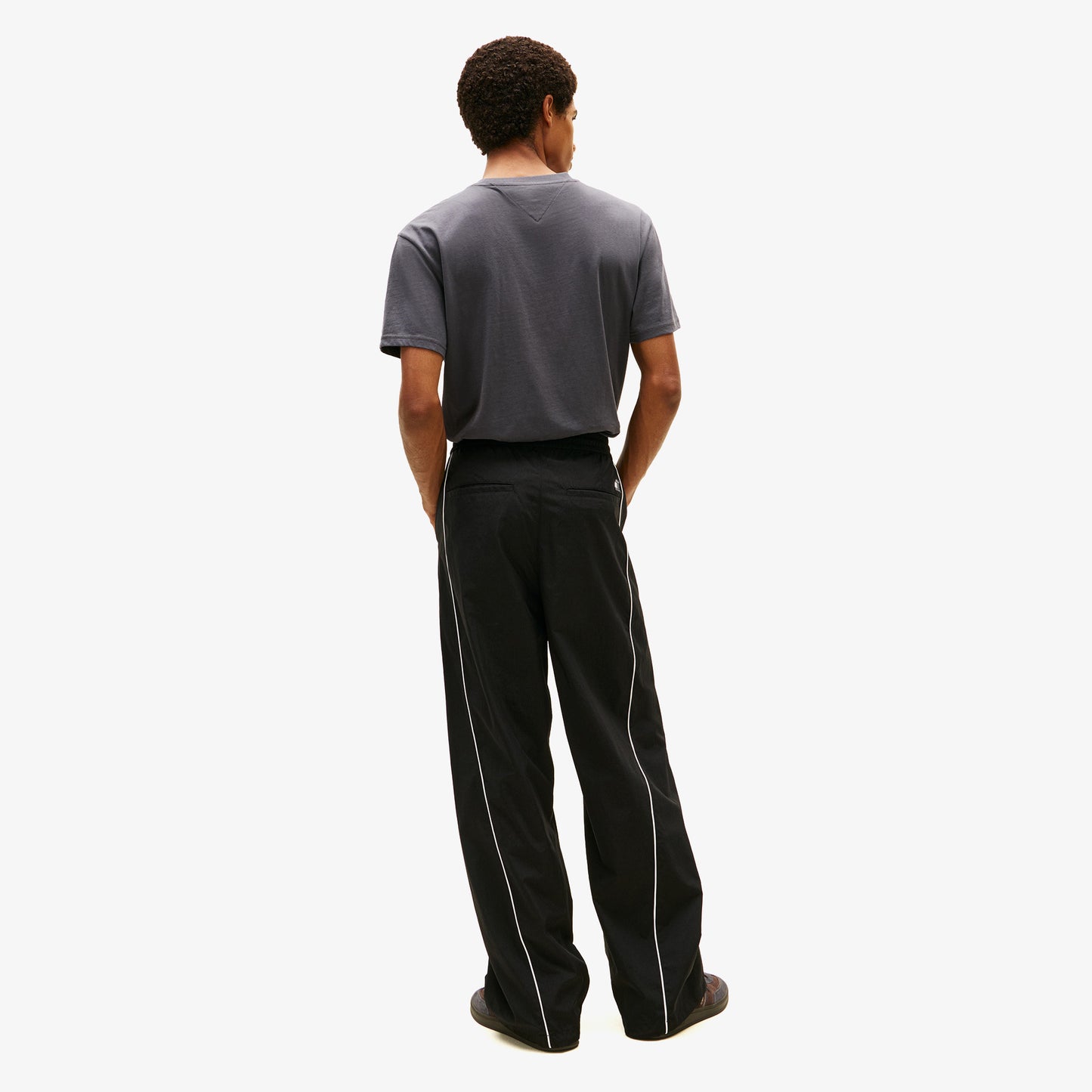 Tommy Hilfiger Theo Parachute Track Erkek Siyah Pantolon