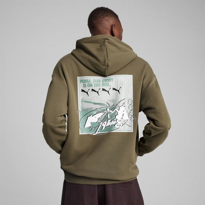 Puma Future Archive Graphic Unisex Yeşil Sweatshirt