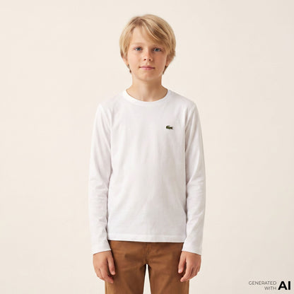Lacoste Classic Çocuk Beyaz T-shirt