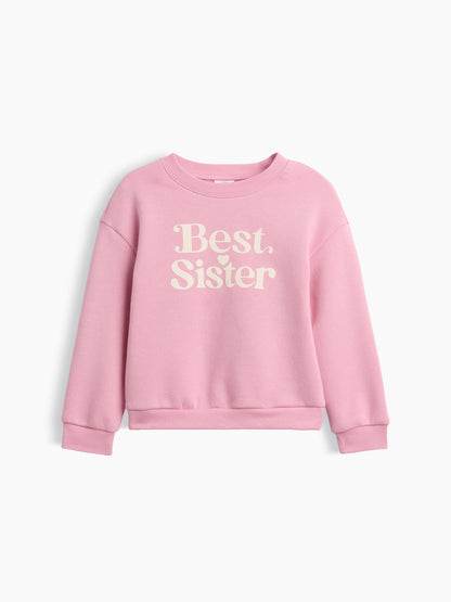 Pembe Bisiklet Yaka Sweatshirt
