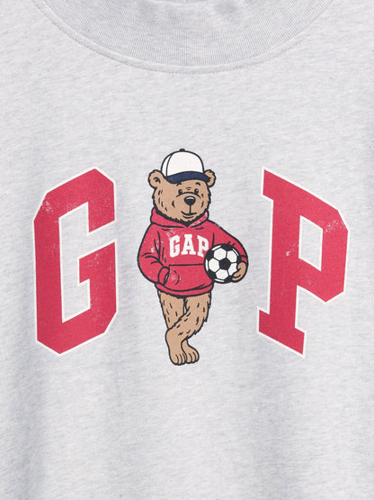 Açık Gri Fransız Havlu Kumaş Brannan Bear Logo Sweatshirt