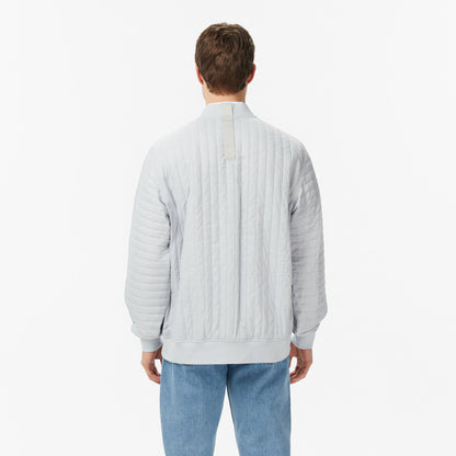Lacoste Erkek Relaxed Fit Fermuarlı Gri Bomber Ceket
