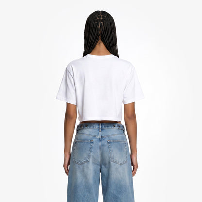 Vans Y2k Boho Relax Crop Kadın Beyaz T-shirt