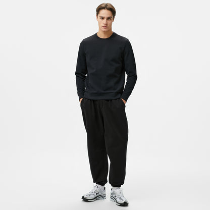 Under Armour Unstoppable Fleece Grid Crew Erkek Siyah Sweatshirt