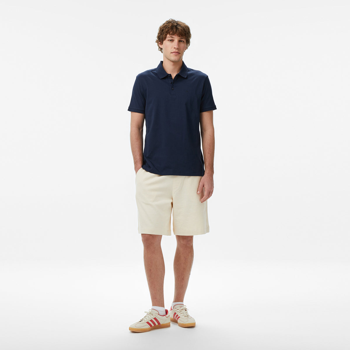 Calvin Klein Classic Monogram Erkek Mavi Polo