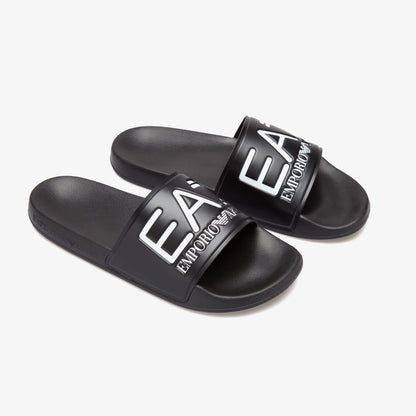 Ea7 Unisex Siyah Plaj Terliği