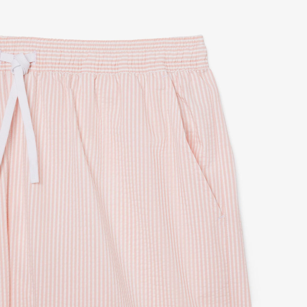 Lacoste Çizgili Erkek Pembe Deniz Şortu