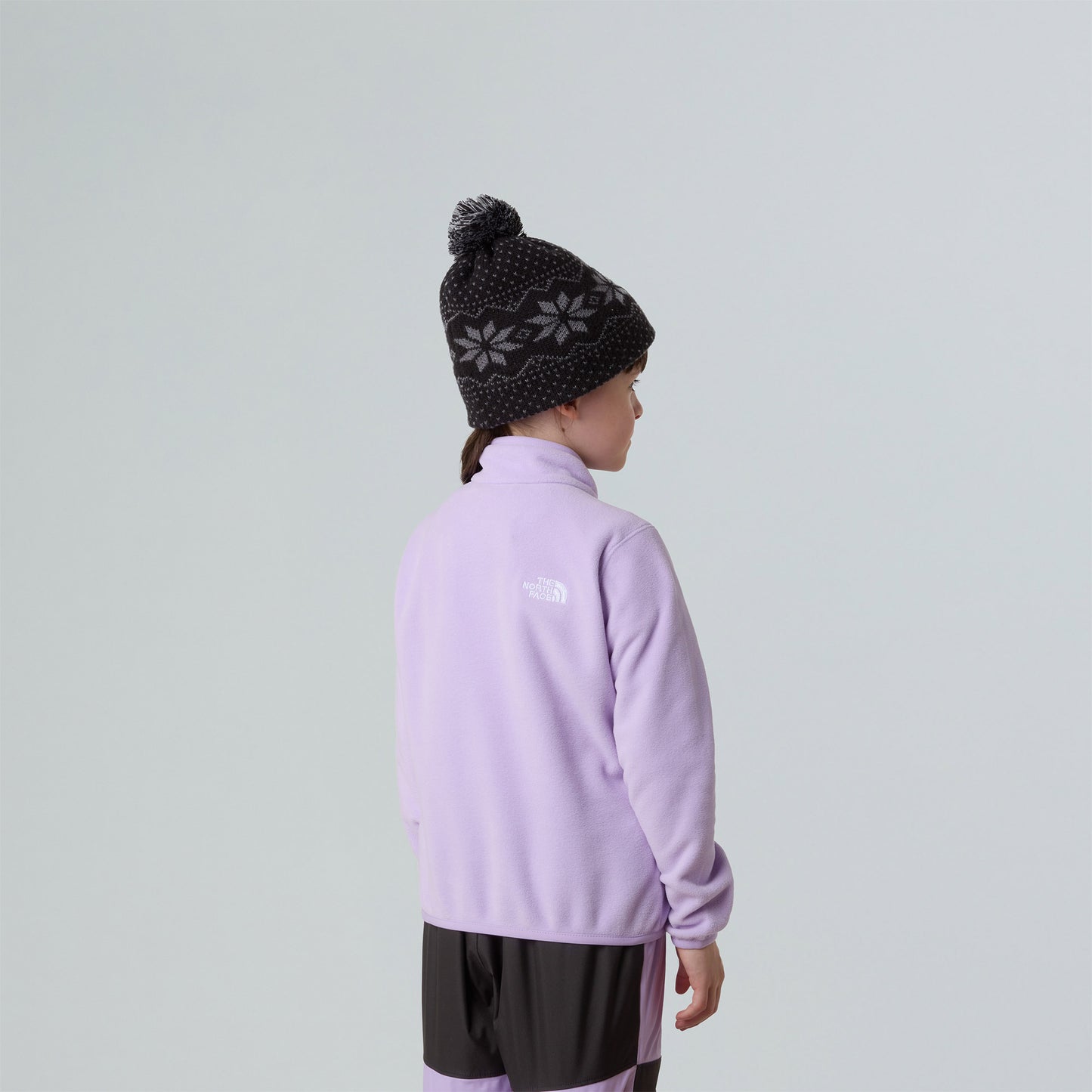 The North Face Teen Glacier 1/4 Zip Pullover Çocuk Mor Polar Ceket