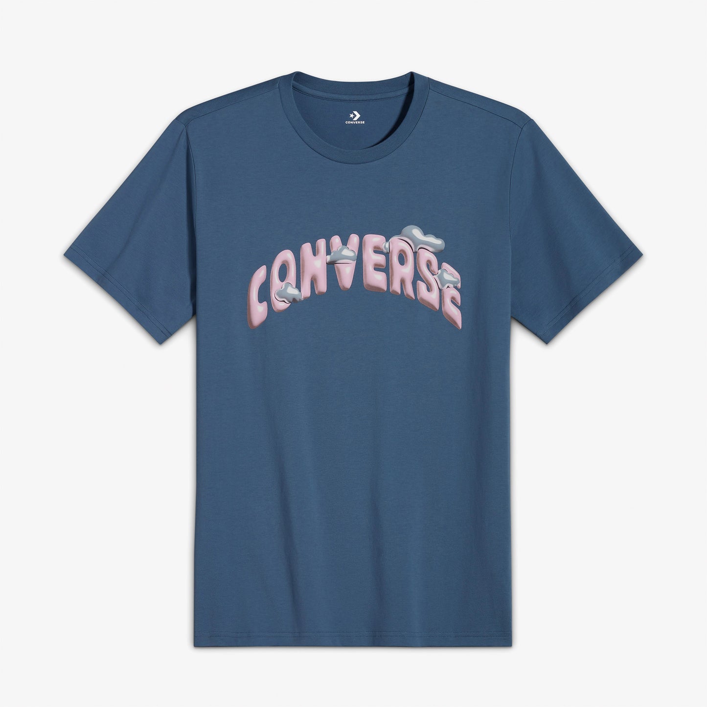Converse Classic Erkek Grafik Baskılı Mavi T-shirt