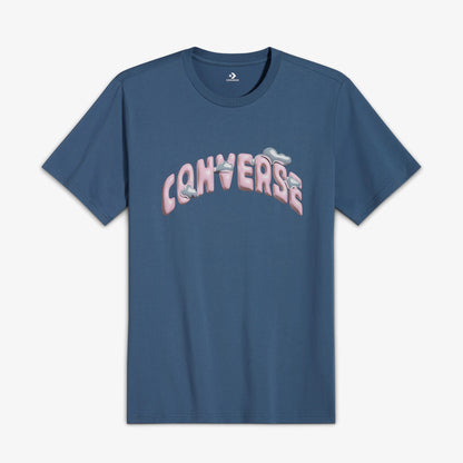 Converse Classic Erkek Grafik Baskılı Mavi T-shirt