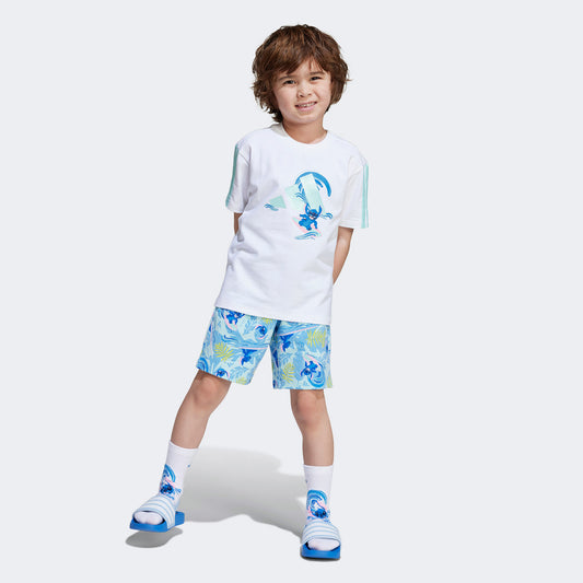 Adidas Disney Lilo&stich Çocuk Beyaz/mavi Şort Takımı