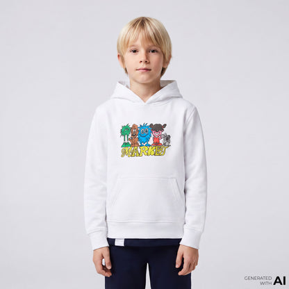 Mini Market My Squad Çocuk Beyaz Hoodie