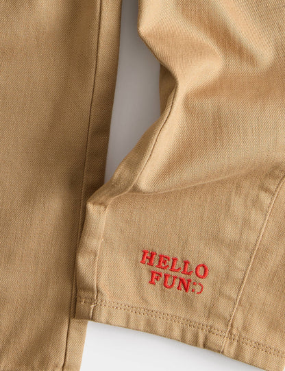 Pamuk Karışımlı Beli Bağcıklı Kargo Çocuk Pantolonu