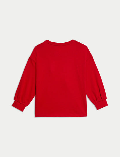 Saf Pamuklu Payetli T-shirt (2-8 Yaş)