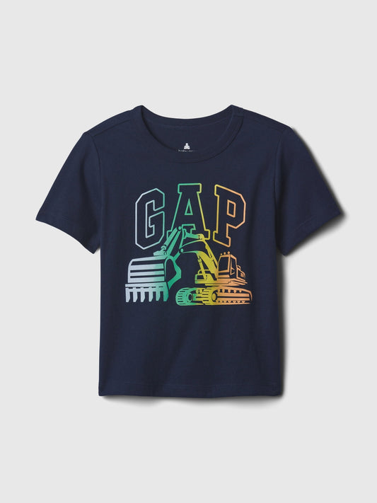 Lacivert Mix And Match Grafikli T-shirt
