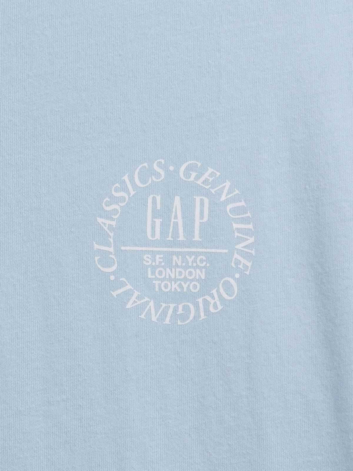 Açık Mavi Relaxed Grafik Logo T-shirt