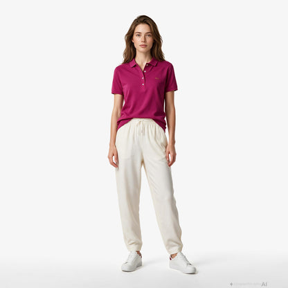 Lacoste Slim Fit Kadın Pembe Polo