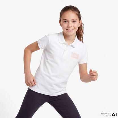 Lacoste Çocuk Baskılı Beyaz Polo