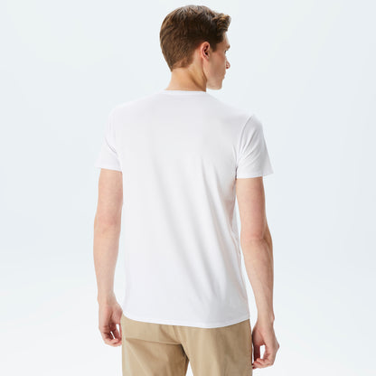 Lacoste Erkek Slim Fit V Yaka Beyaz T-shirt