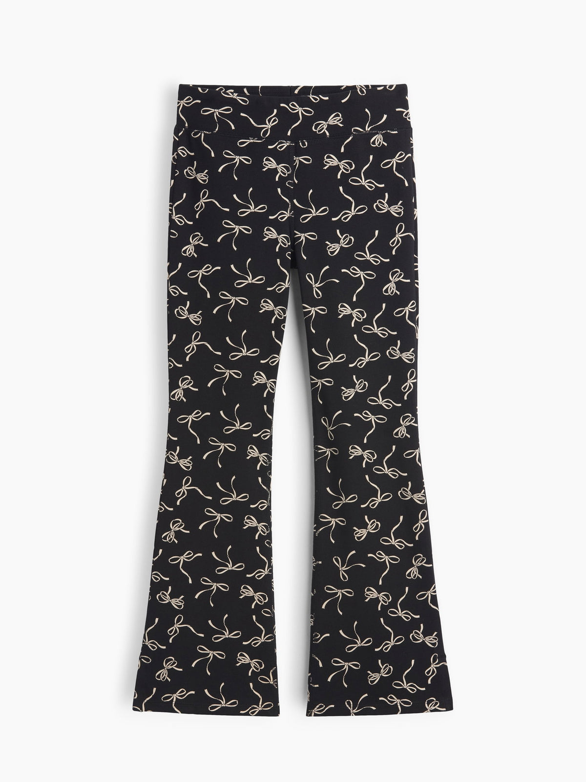 Siyah Stretch Jersey Flare Tayt