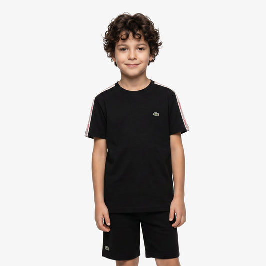 Lacoste Çocuk Bisiklet Yaka Koyu Gri T-shirt