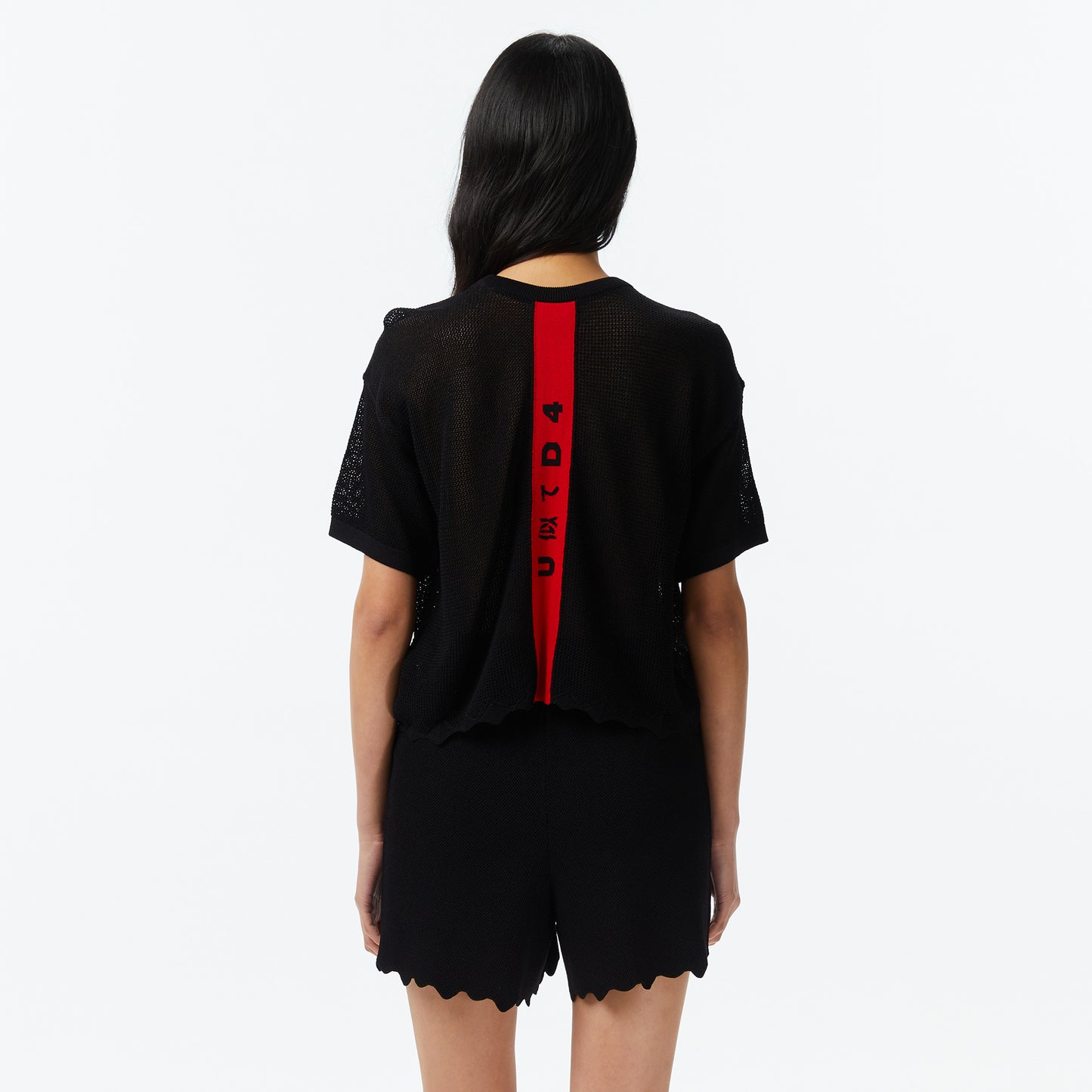 United4 Crop Fit Kadın Siyah Triko