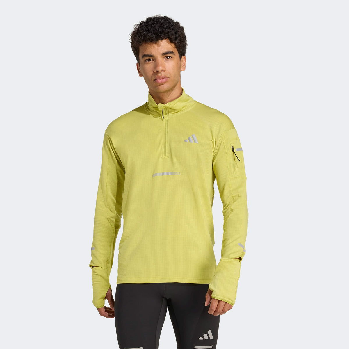 Adidas Adi365 Running Climawarm+ Erkek Yeşil Koşu Sweatshirt