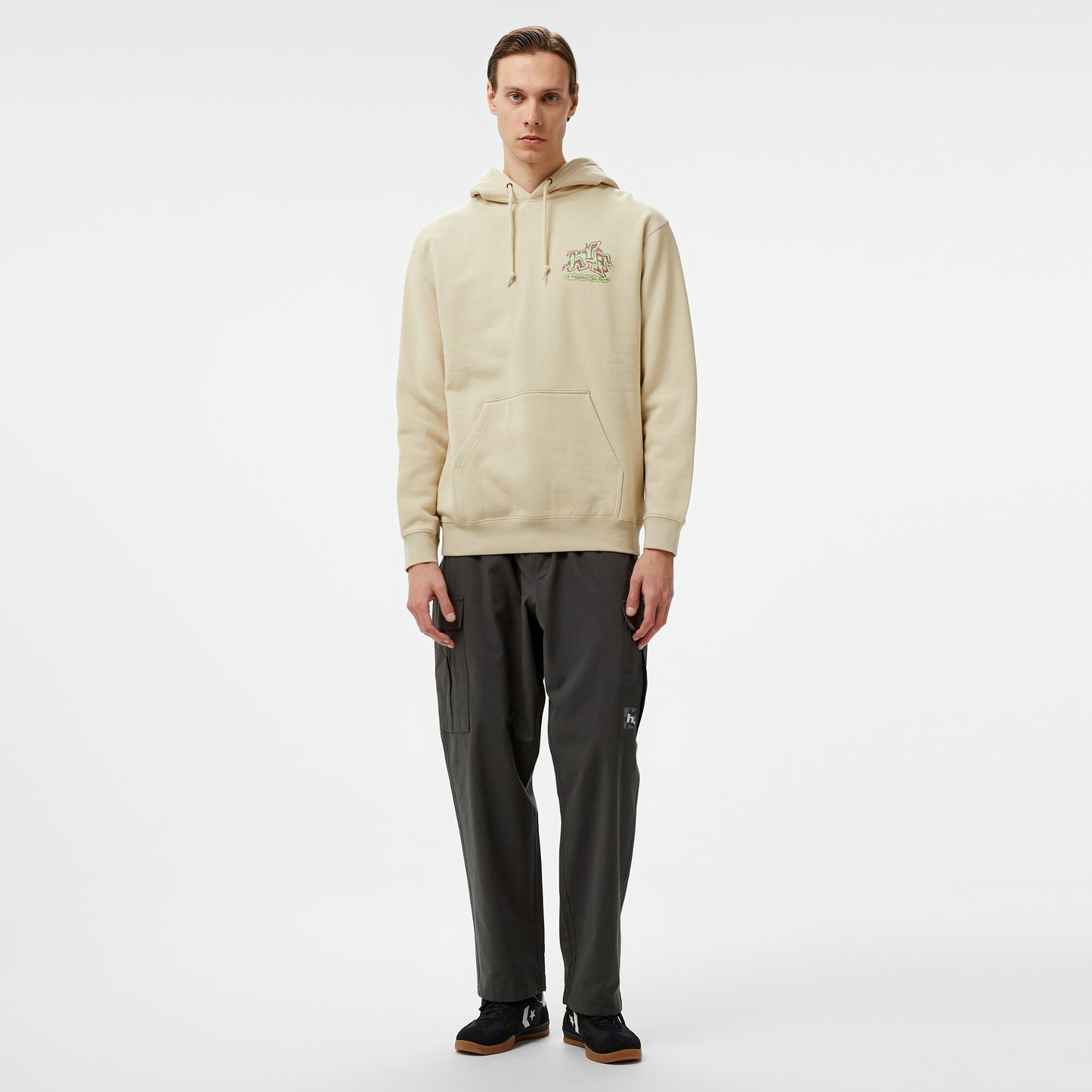 Huf Productions P/o Erkek Bej Hoodie