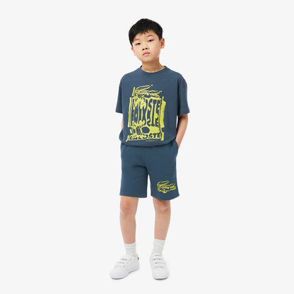 Lacoste Erkek Çocuk Baskılı Lacivert Şort