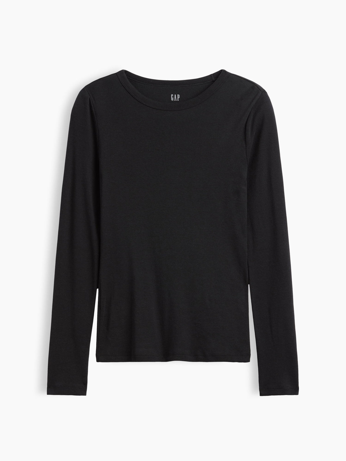 Siyah Modern Fitilli Bisiklet Yaka T-shirt
