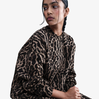 Nike Sportswear Phoenix Fleece Oversize Kadın Kahverengi Eşofman Üstü