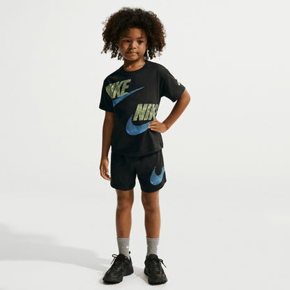 Nike Sportswear In The Zone Çocuk Siyah Şort Takımı