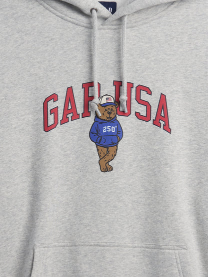 Açık Gri Vintagesoft Oversized Americana Logo Sweatshirt