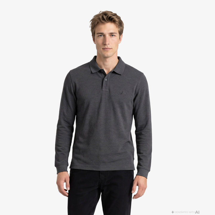Nautica Regular Fit Erkek Gri Polo