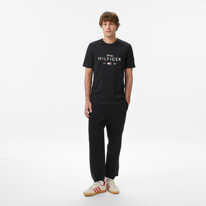 Tommy Hilfiger Brand Love Graphic Erkek Siyah T-shirt