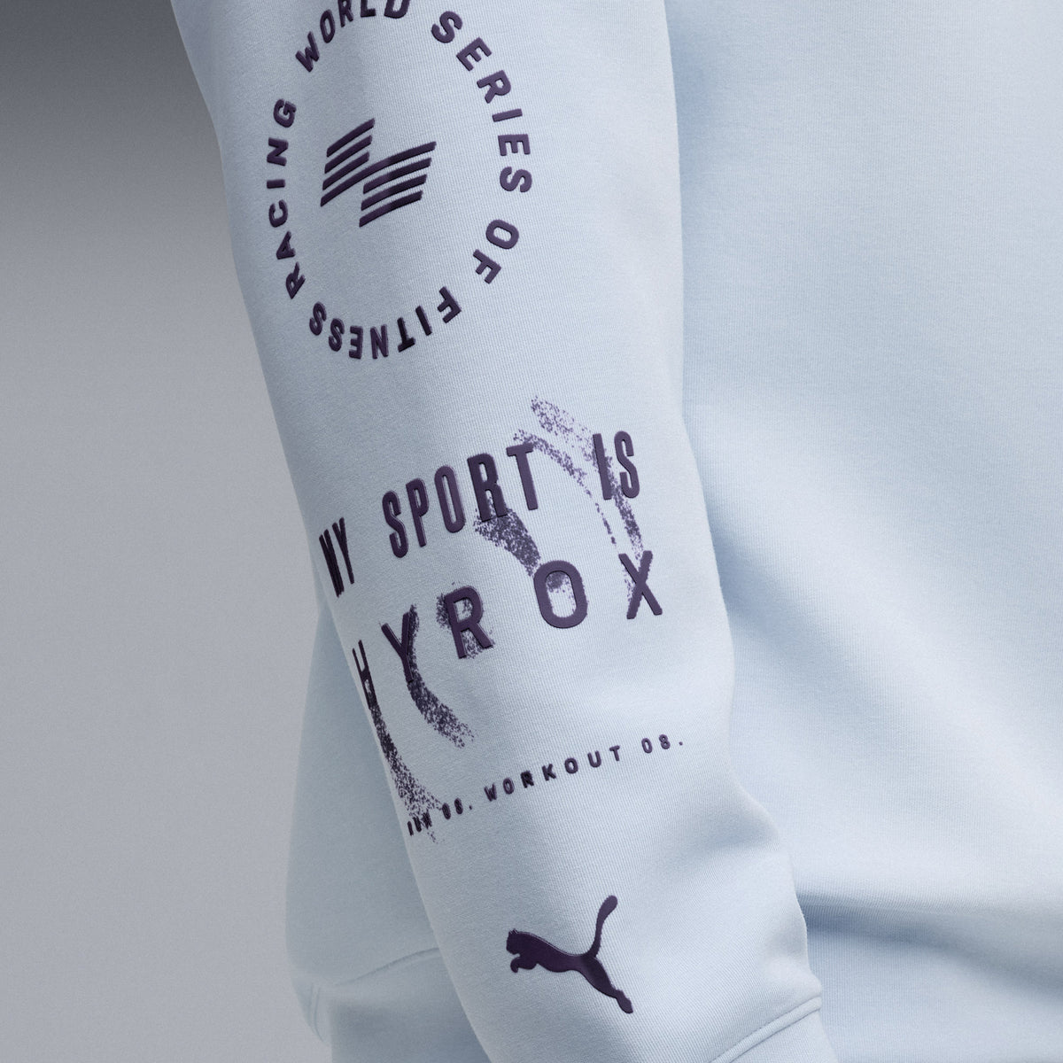 Puma X Hyrox Cldspun Erkek Beyaz Antrenman Sweatshirt
