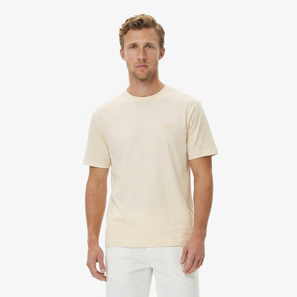 Lacoste Erkek Regular Fit Bisiklet Yaka Bej T-shirt