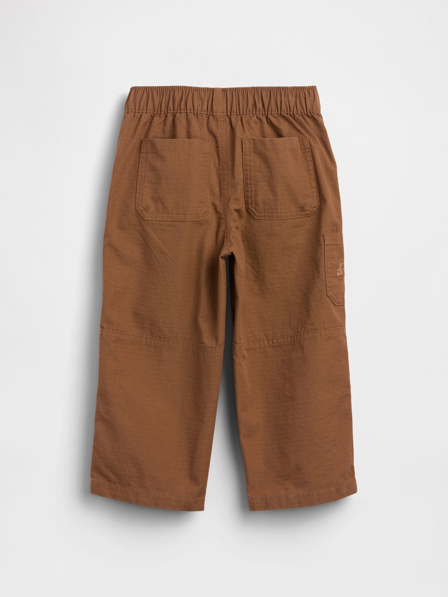 Kahverengi Pull-on Baggy Double-knee Carpenter Pantolon