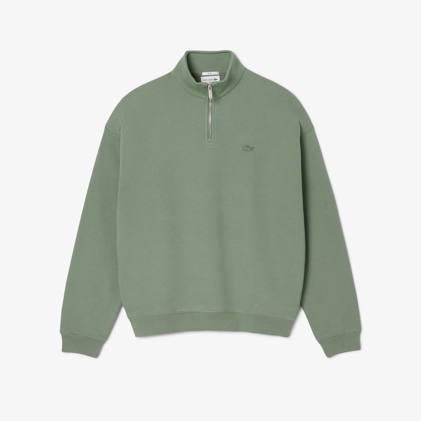 Lacoste Heavy Fleece Zipper Neck Unisex Yeşil Sweatshirt