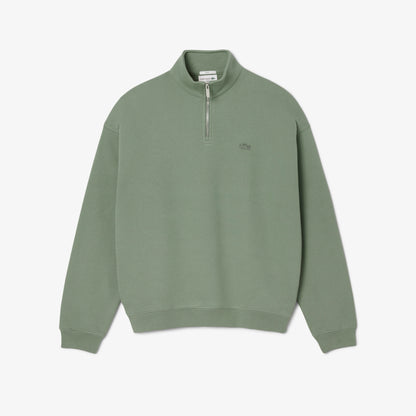 Lacoste Heavy Fleece Zipper Neck Unisex Yeşil Sweatshirt