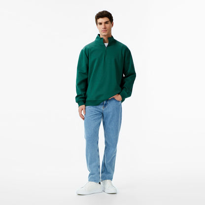 United4 Erkek Yeşil Half Zip Sweatshirt