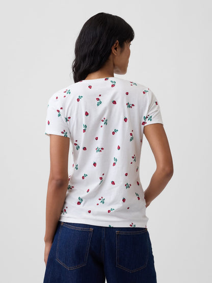 Kırık Beyaz Gap Logo T-shirt