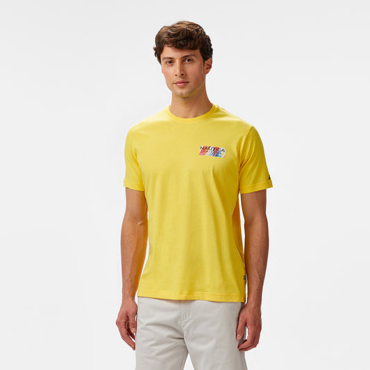 Nautica Erkek Sarı Regular Fit T-shirt