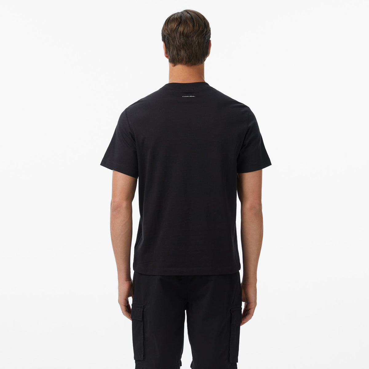 Calvin Klein 20s Easy Collegiate Badge Erkek Siyah T-shirt