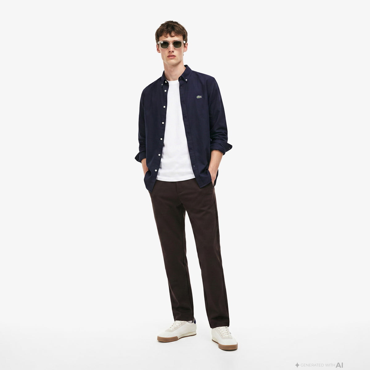 Lacoste Regular Fit Erkek Lacivert Gömlek