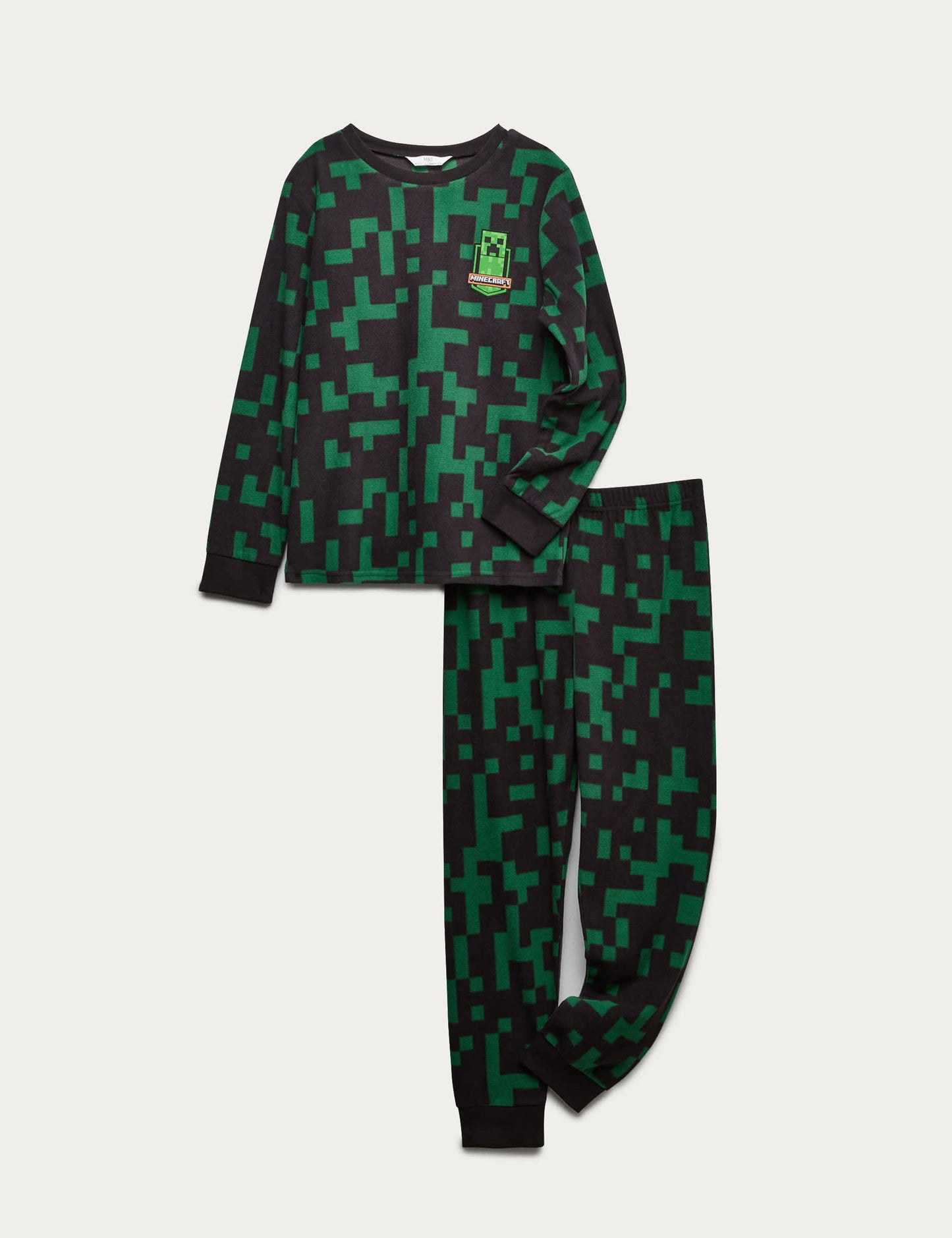 Minecraft Baskılı Pamuklu Pijama Takımı (3-16 Yaş)