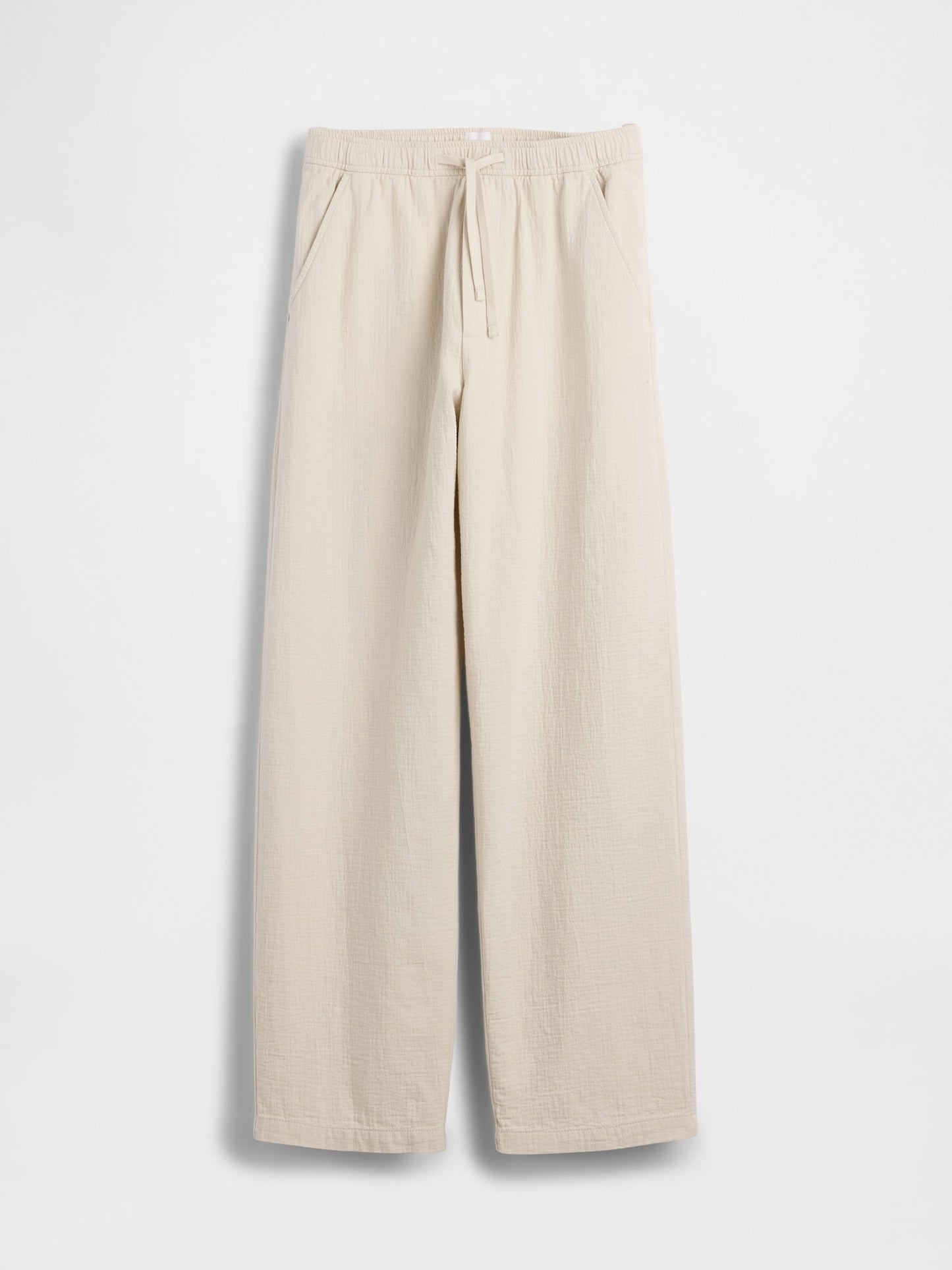 Bej Easy Baggy Gauze Pantolon